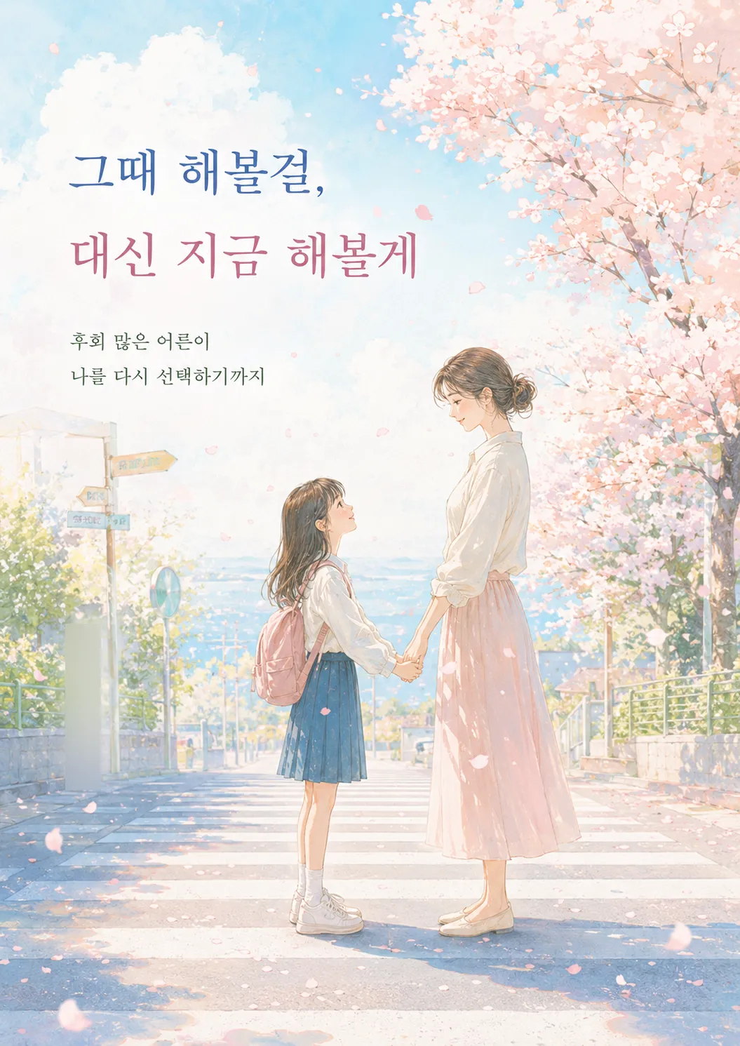 그때 해볼걸, 대신 지금 해볼게 초기 표지 시안